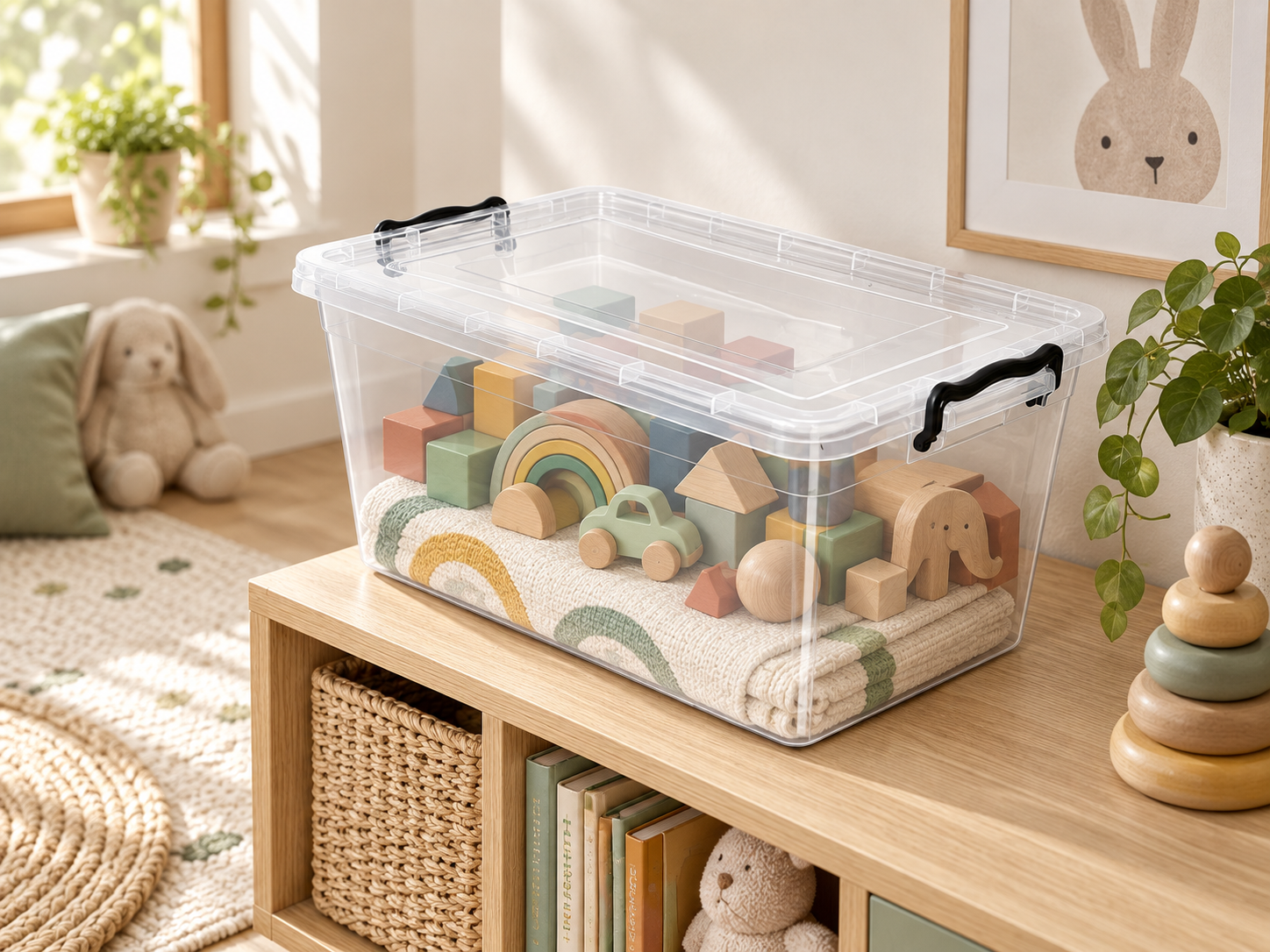 BURDEM Multi Storage Box 5 used for organised children's toys and playroom storage