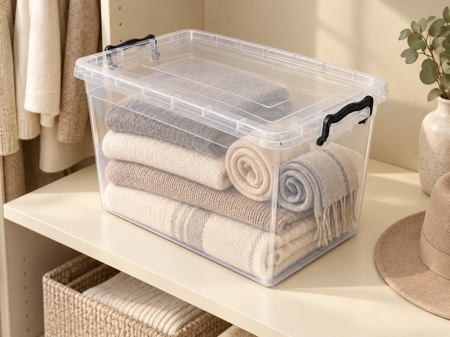 BURDEM Multi Storage Box 6 used for organised seasonal clothing and linen storage