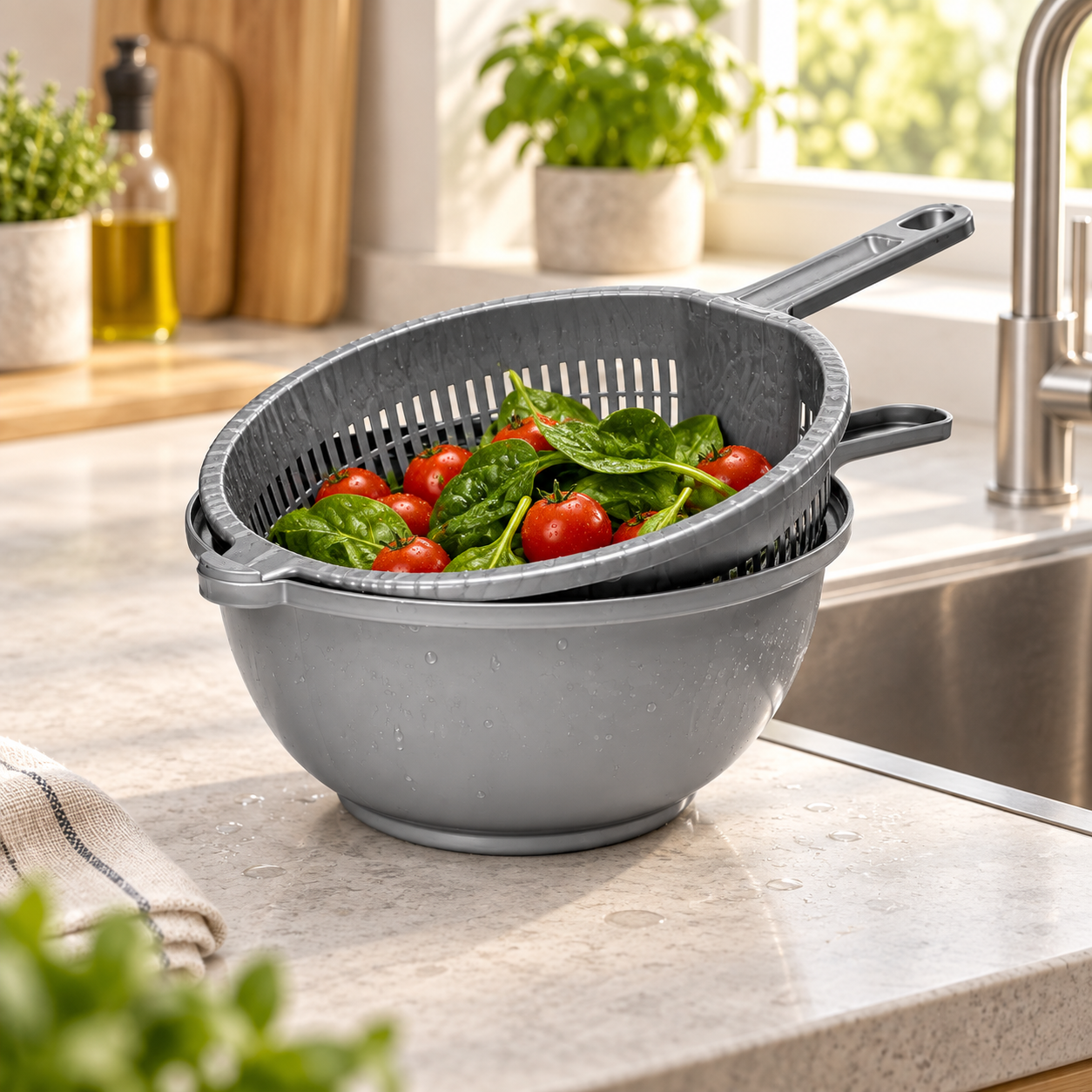 BURDEM STRAINER WITH HANDLE DOUBLE in real-life use