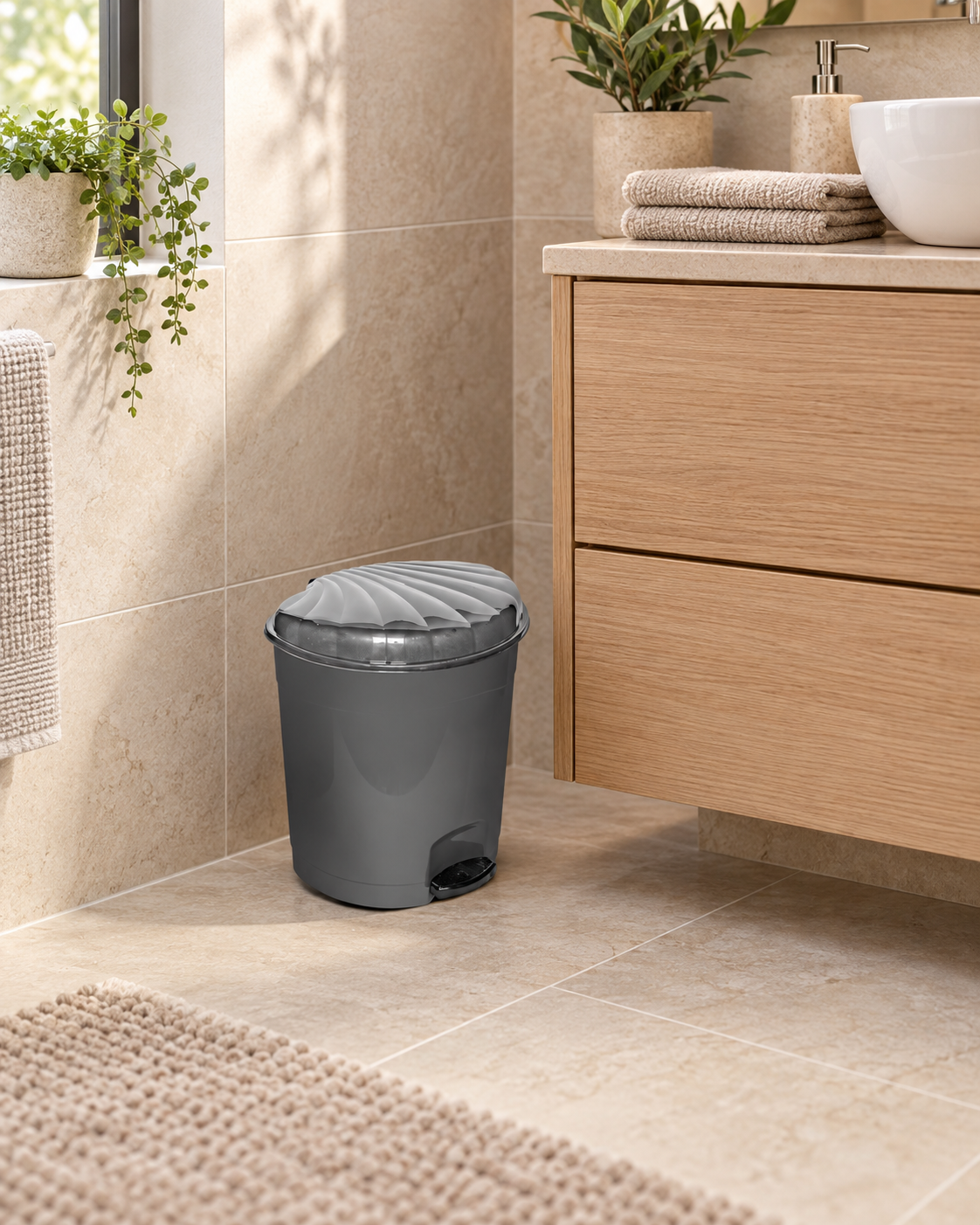 PEDDAL DUSTBIN 0 (B173-0) styled in everyday use