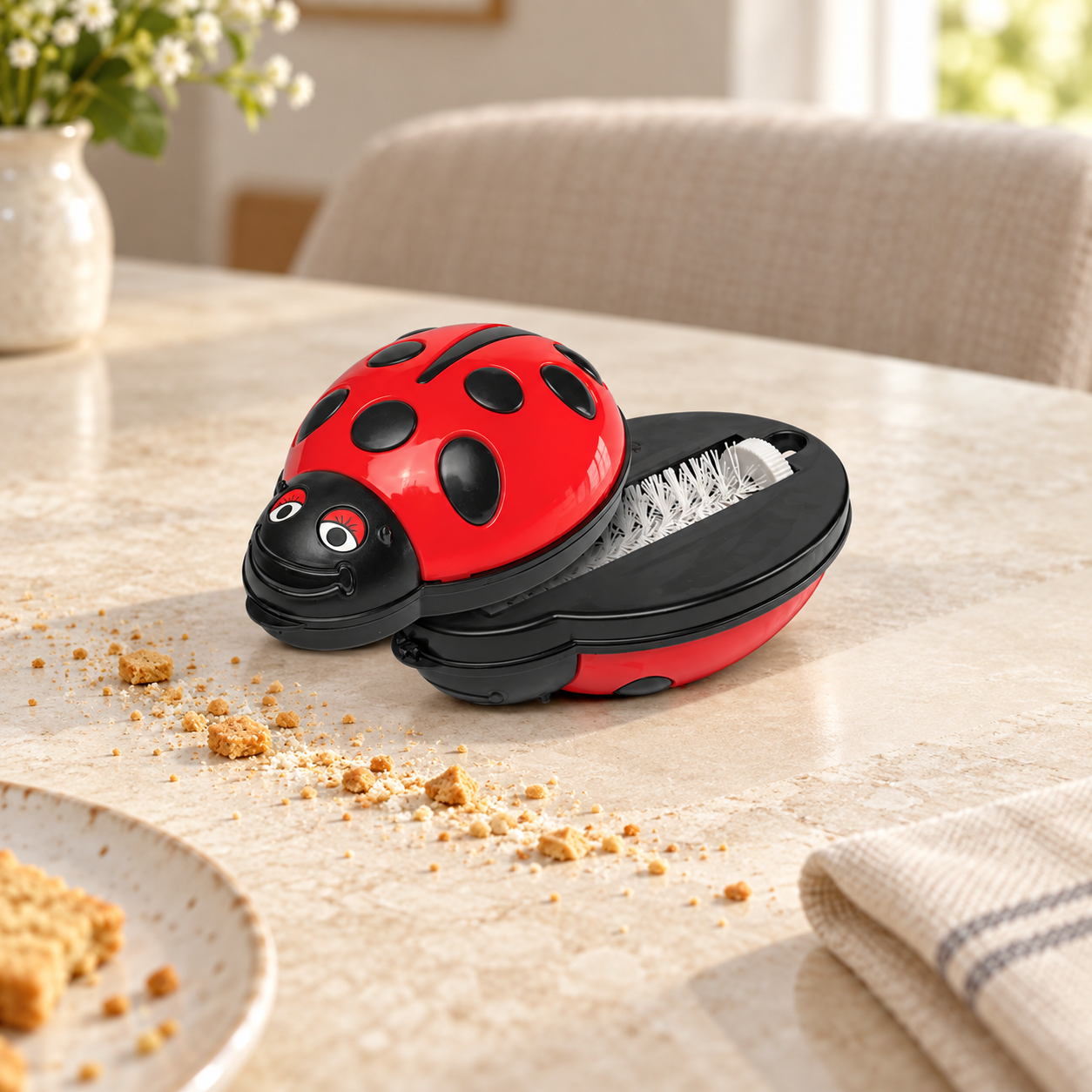 CRUMB BRUSH LADYBIRD 2 (B176-2) styled in everyday use