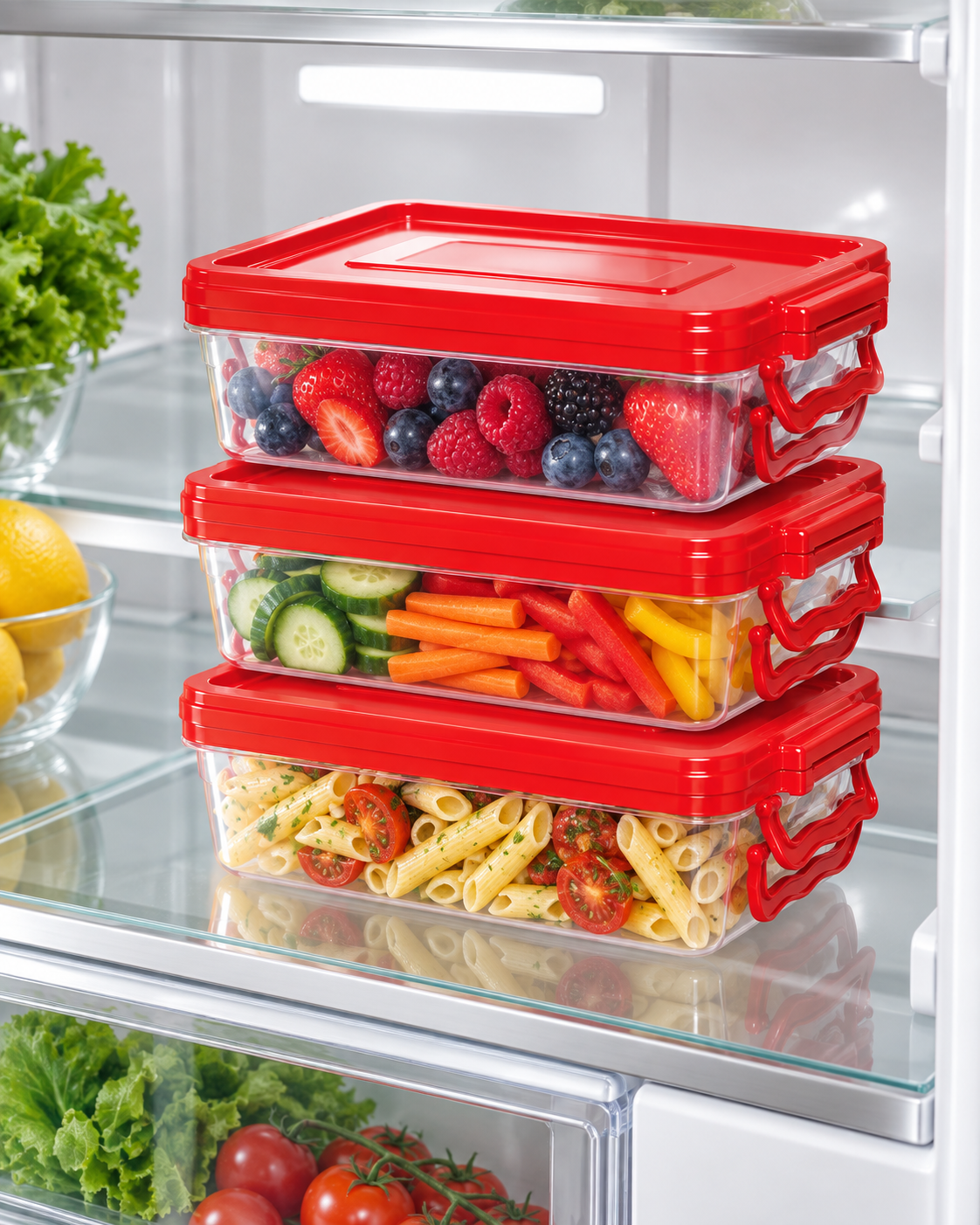 FRIDGE STORAGE BOX 1 SET (B179-7) styled in everyday use