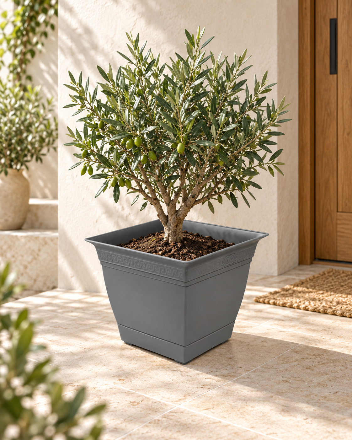 FLOWERPOT VIOLET 3 (B223-3) styled in everyday use