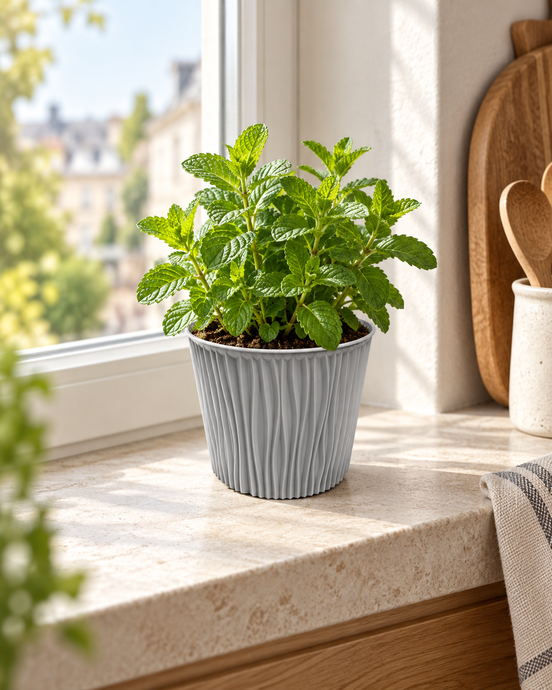 FLOWERPOT BAMBO 1 (B224-1) styled in everyday use